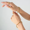 Wholesale Women's Colorful Zircon Stitching Copper Chain Necklace And Bracelet Set With Fish Eye Design Electroplated