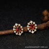Wholesale Women's Cool Style Geometric S925 Sterling Silver 18K Gold Plated Gem Set Earrings