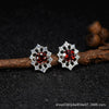 Wholesale Women's Cool Style Geometric S925 Sterling Silver 18K Gold Plated Gem Set Earrings
