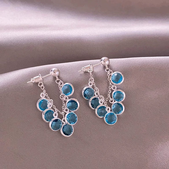 Wholesale Women's Copper Alloy Geometric Zircon Stud Earrings With Sweet Style