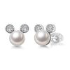 Wholesale Women's Copper Alloy Inlaid Mickey Head Pearl Earrings