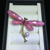 Wholesale Women's Copper Alloy Natural Freshwater Pearl Dragonfly Insects Brooch Coat Accessories With Electroplating
