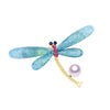 Wholesale Women's Copper Alloy Natural Freshwater Pearl Dragonfly Insects Brooch Coat Accessories With Electroplating