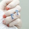 Wholesale Women's Copper Animal Dolphin Earrings With Zirconia