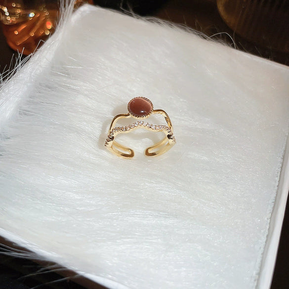 Wholesale Women's Copper Animal Zodiac Snakeshaped Open Ring With Electroplating Design