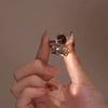 Wholesale Women's Copper Animal Zodiac Snakeshaped Open Ring With Electroplating Design