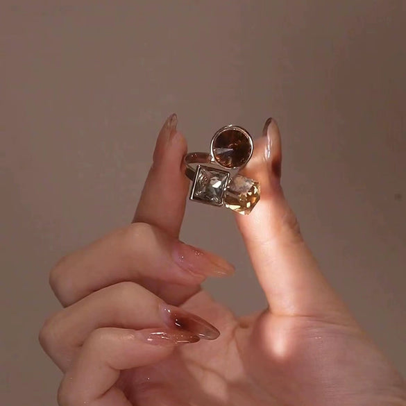 Wholesale Women's Copper Animal Zodiac Snakeshaped Open Ring With Electroplating Design