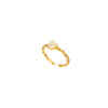 Wholesale Women's Copper Bow Heart Shape Open Ring Electroplated Hand Jewelry