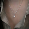 Wholesale Women's Copper Box Chain Necklace With Mixed Gem Inlay And Geometric Design