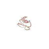 Wholesale Women's Copper Butterfly And Bow Open Ring With Electroplating Processing