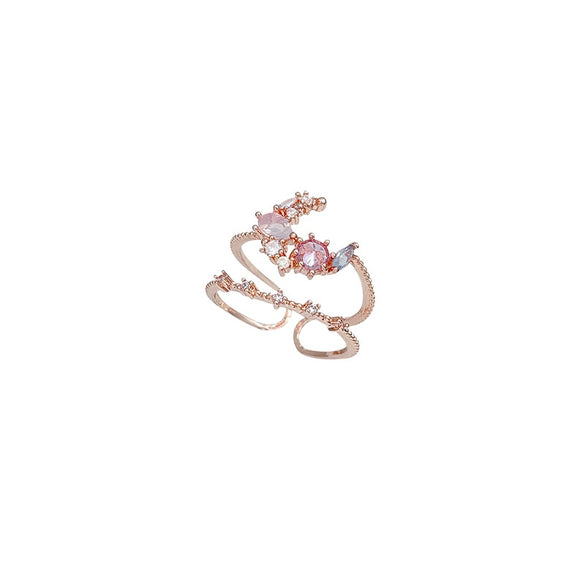 Wholesale Women's Copper Butterfly And Bow Open Ring With Electroplating Processing