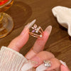 Wholesale Women's Copper Butterfly And Bow Open Ring With Electroplating Processing