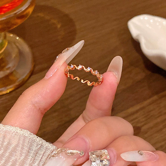 Wholesale Women's Copper Butterfly And Bow Open Ring With Electroplating Processing
