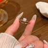 Wholesale Women's Copper Butterfly And Bow Open Ring With Electroplating Processing