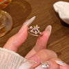 Wholesale Women's Copper Butterfly And Bow Open Ring With Electroplating Processing
