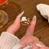 Wholesale Women's Copper Butterfly And Bow Open Ring With Electroplating Processing