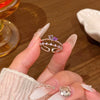 Wholesale Women's Copper Butterfly And Bow Open Ring With Electroplating Processing