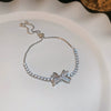 Wholesale Women's Copper Butterfly Animal Zodiac Zirconia Inlayed Bracelet With Light Luxury Niche Cold Wind Personality Joker Temperament