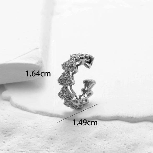 Wholesale Women's Copper Butterfly Cartilage Ear Clip Microinlaid Zircon Geometric Electroplated Fashion Ear Clip