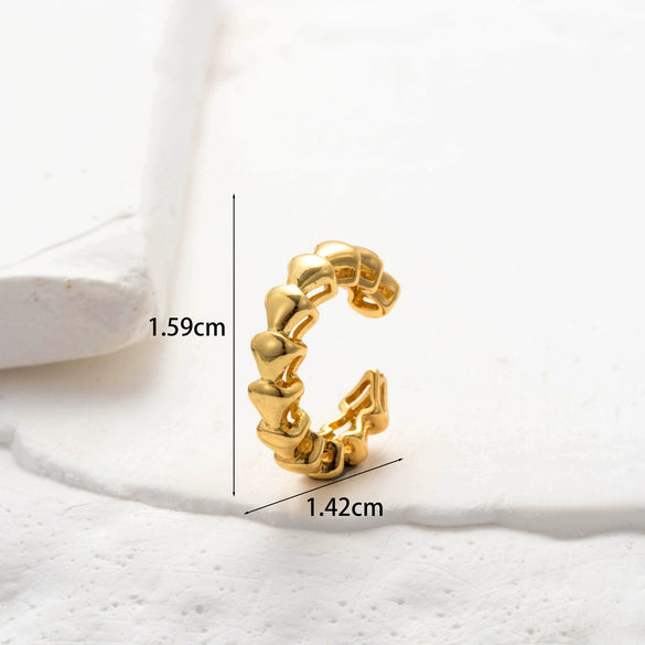 Wholesale Women's Copper Butterfly Cartilage Ear Clip Microinlaid Zircon Geometric Electroplated Fashion Ear Clip