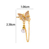 Wholesale Women's Copper Butterfly Cartilage Ear Clip Microinlaid Zircon Geometric Electroplated Fashion Ear Clip