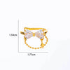 Wholesale Women's Copper Butterfly Cartilage Ear Clip Microinlaid Zircon Geometric Electroplating
