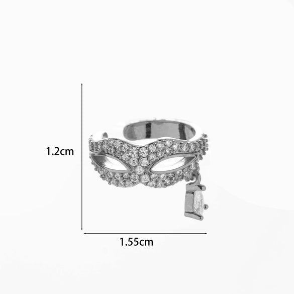 Wholesale Women's Copper Butterfly Cartilage Ear Clip Microinlaid Zircon Geometric Electroplating