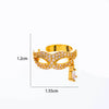 Wholesale Women's Copper Butterfly Cartilage Ear Clip Microinlaid Zircon Geometric Electroplating