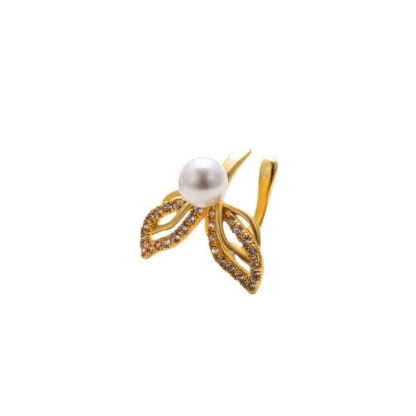 Wholesale Women's Copper Butterfly Cartilage Ear Clip With Microinlaid Zircon And Geometric Pattern Electroplated