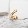 Wholesale Women's Copper Butterfly Cartilage Ear Clip With Microinlaid Zircon And Geometric Pattern Electroplated