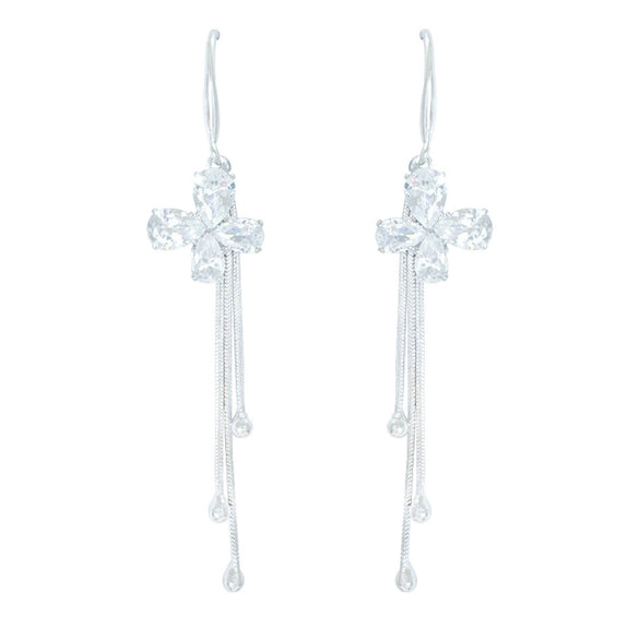 Wholesale Women's Copper Butterfly Zirconia Earrings Little Fresh Animal Style