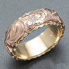 Wholesale Women's Copper Carved Flower Ring With Electroplating