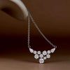Wholesale Women's Copper Clavicle Necklace With Mixed Gem Inlay And Inlaid Zircon Round Pear And Drop Shaped Geometric Style