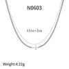 Wholesale Women's Copper Cross Necklace With Geometric Design And 14K Goldplated Electroplating