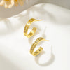 Wholesale Women's Copper Cshaped Geometric Earrings Electroplated Light Luxury Fashion Style