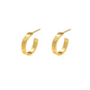 Wholesale Women's Copper Cshaped Geometric Earrings Electroplated Light Luxury Fashion Style