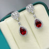 Wholesale Women's Copper Drop Shape Flower Leaf Earrings