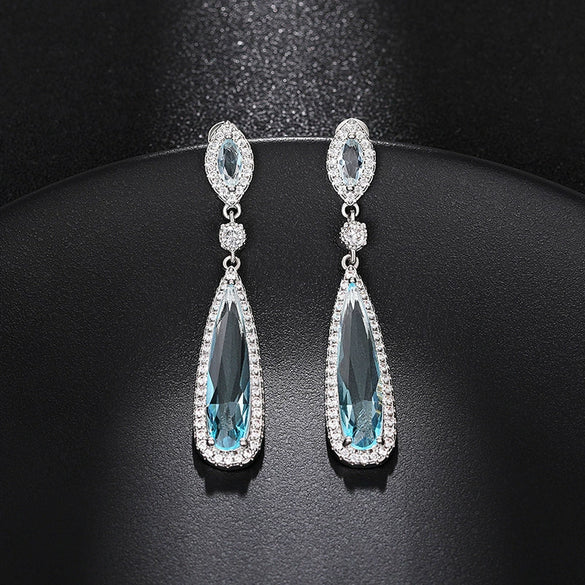 Wholesale Women's Copper Drop Shape Middle Ancient Style Natural Earrings