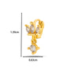Wholesale Women's Copper Earring With Flower Pattern And Microinlaid Zircon