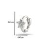 Wholesale Women's Copper Earring With Flower Pattern And Microinlaid Zircon