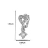 Wholesale Women's Copper Earring With Flower Pattern And Microinlaid Zircon