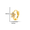 Wholesale Women's Copper Earring With Flower Pattern And Microinlaid Zircon