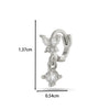 Wholesale Women's Copper Earring With Flower Pattern And Microinlaid Zircon