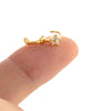 Wholesale Women's Copper Earring With Flower Pattern And Microinlaid Zircon
