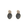 Wholesale Women's Copper Earrings Geometric Style Electroplating Oval Curved Morandi Oil Drop Design
