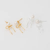 Wholesale Women's Copper Earrings With Antique Pearl Bow And Butterfly Tie Geometric Animal Zodiac Patterns Real Gold Plated