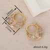 Wholesale Women's Copper Earrings With Flower Leaf Geometric Patterns Electroplated