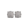 Wholesale Women's Copper Earrings With Flower Pattern And Inlaid Zircon French Cool Style