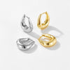 Wholesale Women's Copper Earrings With Geometric Design And Platinum Or 18K Gold Electroplating
