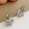 Wholesale Women's Copper Earrings With Inlaid Zirconia Sweet Animal Geometric Design